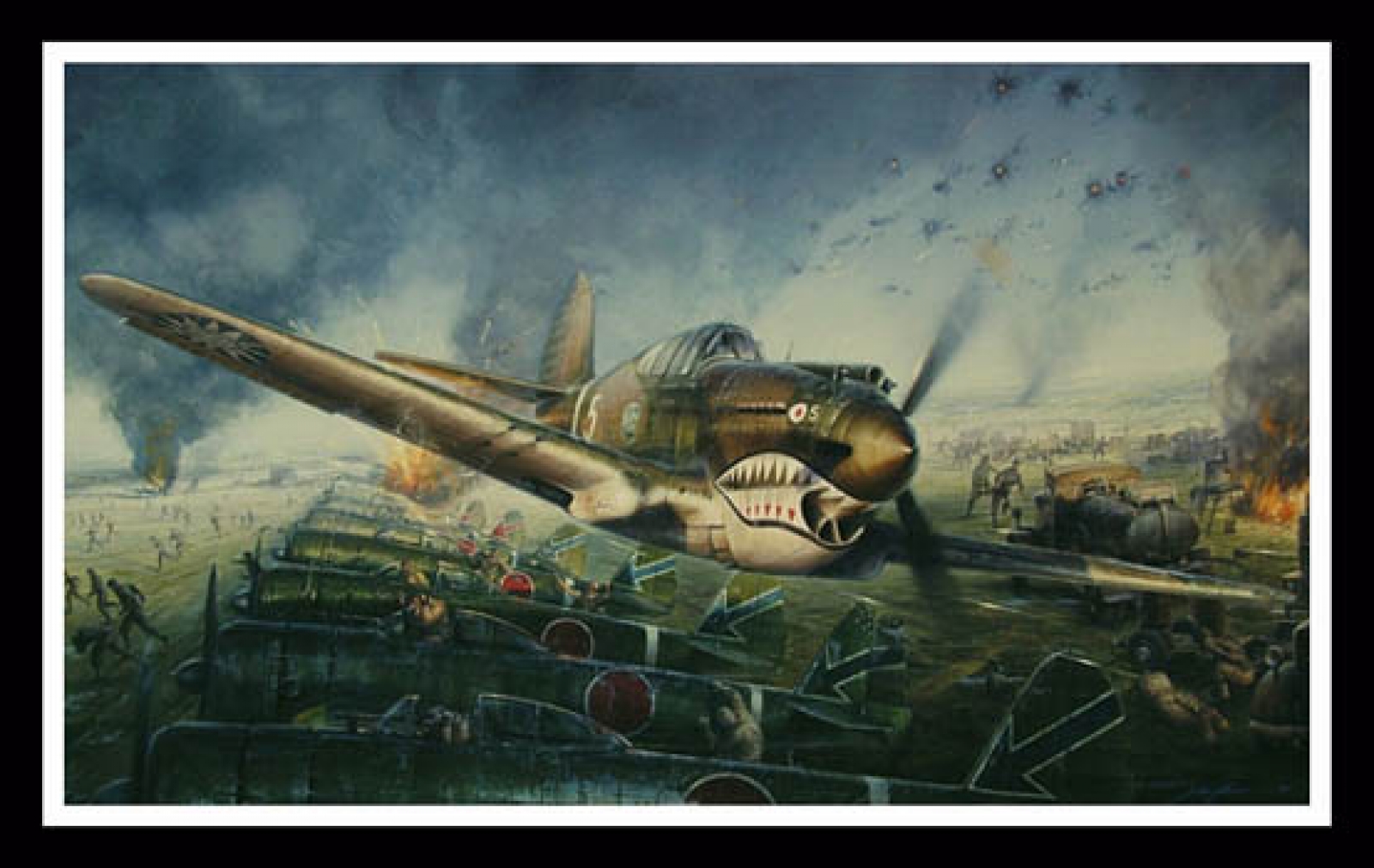 By the Dawns Early Light Beacon Light Aviation Art